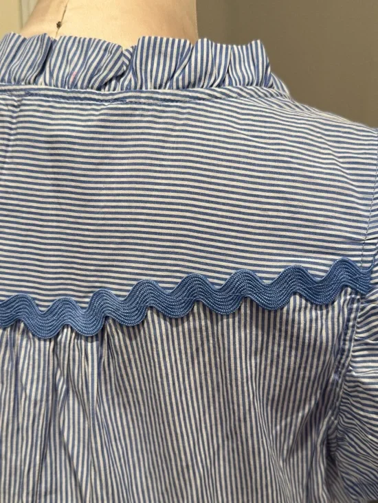 Umgee Blue and White Striped Mini Dress - Picture 6 of 11